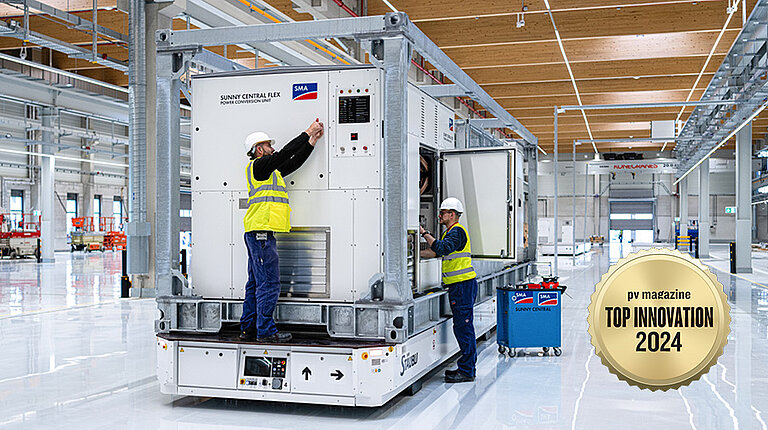 Sunny Central FLEX gana el premio Top Innovation Award 2024 y se emplea por primera vez un proyecto insignia